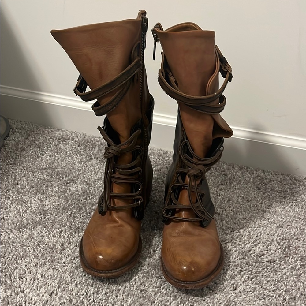 Brown Leather Women's Boots